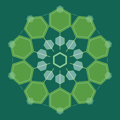 Business ecosystem organisation hexagone diagram scheme template - 541934333