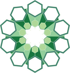 Business ecosystem organisation hexagone diagram scheme template - 541934376