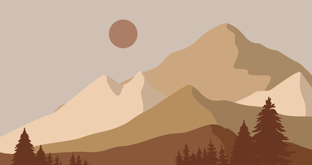 Fototapeta premium nature photo landscape mountains high valley brown soil