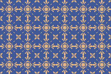 Fototapeta premium Thai seamless pattern with Red Background