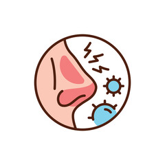 Virus infection color line icon. Pictogram for web page