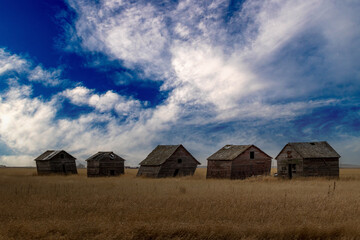 Rustic building on the prairies Vulcan County Alberta Canada