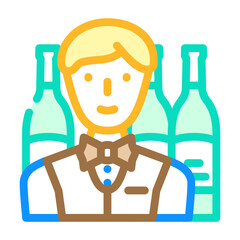 sommelier profession color icon vector. sommelier profession sign. isolated symbol illustration