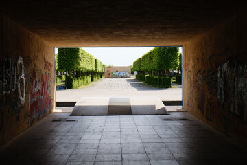 tunnel in the garden