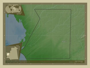 Inchiri, Mauritania. Wiki. Labelled points of cities