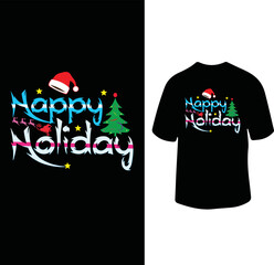 happy holiday t shirt design