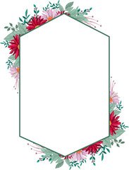 Obraz premium Red Watercolor Flower Arrangement