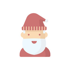 santa claus flat style vector design icon