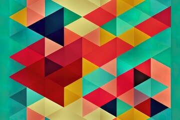 Beatiful colorful seamless geometric pattern