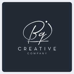 Signature BQ logo design, signature letter creative logo for business, company and etc.