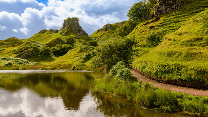 The Fairy Glen was formed by the land being disrupted by a series of landslides.