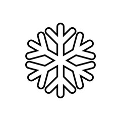 snowflake icon outline style design vector