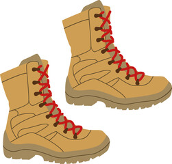 Men's high protective boots, for tourism and military topics.