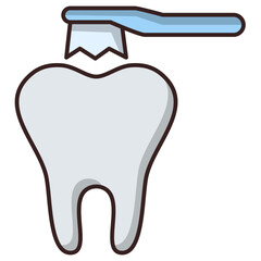 tooth brush icon illustration