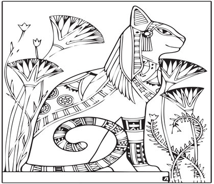 Royal Egyptian Cat - Cats In Ancient Egypt Were Revered Highly, Partly Due To Their Ability To Combat Vermin Such As Mice, Rats - Which Threatened Key Food Supplies.