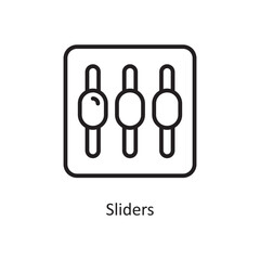 Sliders Vector Outline Icon Design illustration. Cloud Computing Symbol on White background EPS 10 File