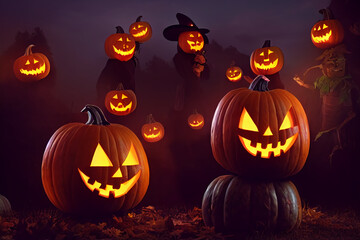 halloween, pumpkin head, party, ghost, background