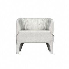 armchair isolated on white background, interior furniture, , 3D illustration, cg render