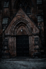 Fototapeta na wymiar Dark church door