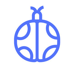 spring ladybug insect bug beetle line icon