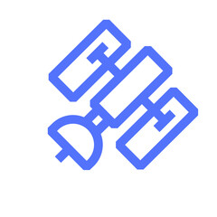 satellite antenna communication radar line icon