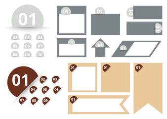 Modern infographics circle shape with shadow. Vector. Can be used for web design and workflow layout