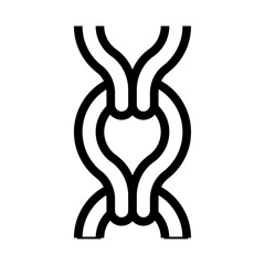 Obraz premium ladder chain line icon vector. ladder chain sign. isolated contour symbol black illustration