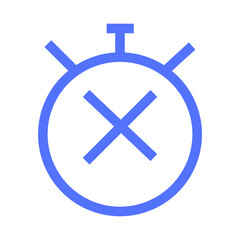 Obraz premium time remove stopwatch delete timer cancel line icon