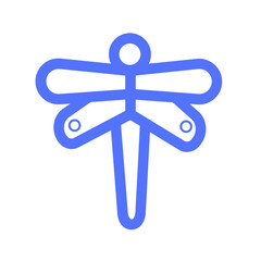 spring dragonfly fly insect nature line icon