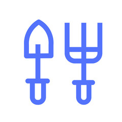 tools shovel trowel hand-tool line icon