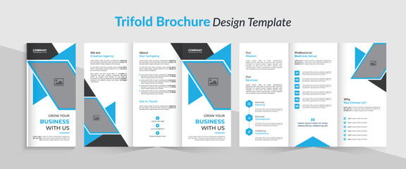 Modern trifold brochure print template
