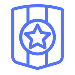 badge medal shield success trophy line icon