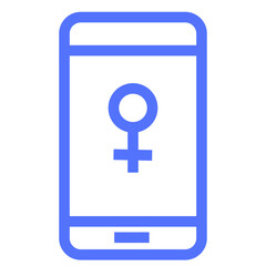 women day smartphone womend gender sign female line icon