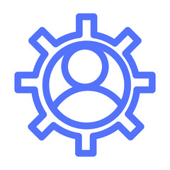 gear management office user line icon
