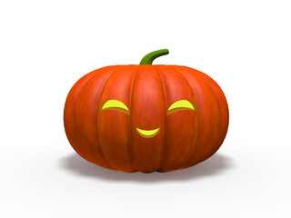 3d illustration. Pumpkin isolated on white background.