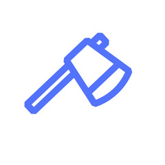 adventure axe camp travel wood line icon