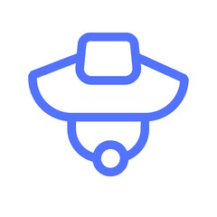 adventure camp hat travel line icon
