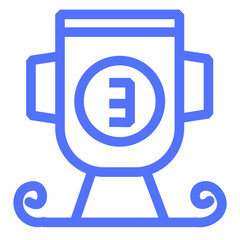 award badge medal success trophy winner line icon