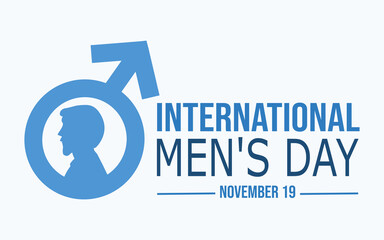 international men's day logo and concept, suitable for banner, poster, social media, or postcard