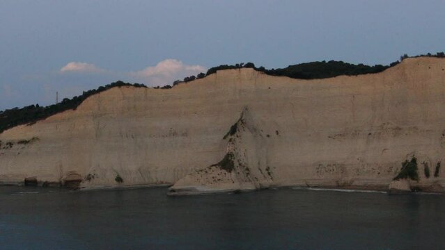 Beautiful  sunset in Cape drastis in Peroulades, Corfu, Greece