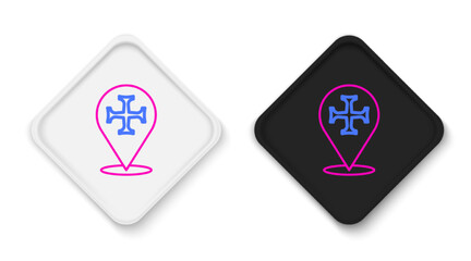 Line Crusade icon isolated on white background. Colorful outline concept. Vector