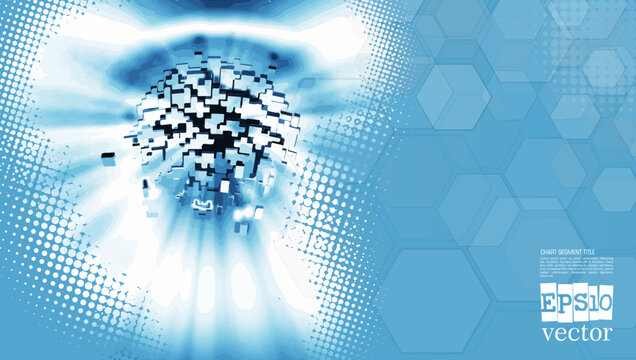 Abstract technology concept background ready for presentation or poster, vector illustration