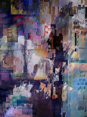 Digital abstract art. Glitch effect