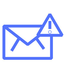 Naklejka premium alert chat email error letter message warning line icon