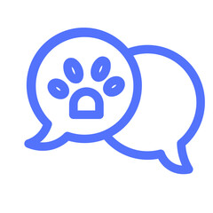 animal chat clinic hospital medical pet veterinary line icon