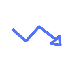 arrow direction down navigation line icon