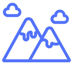 mountain tour tourism travel vacation line icon