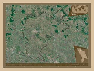 Donduseni, Moldova. Low-res satellite. Labelled points of cities
