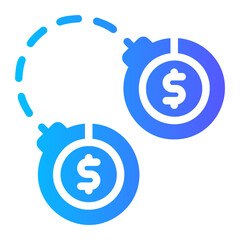 handcuffs gradient icon