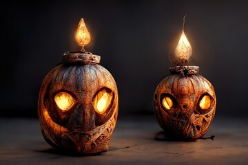 jack o lantern, halloween lantern, halloween, pumpkin head, lantern, scary, spooky